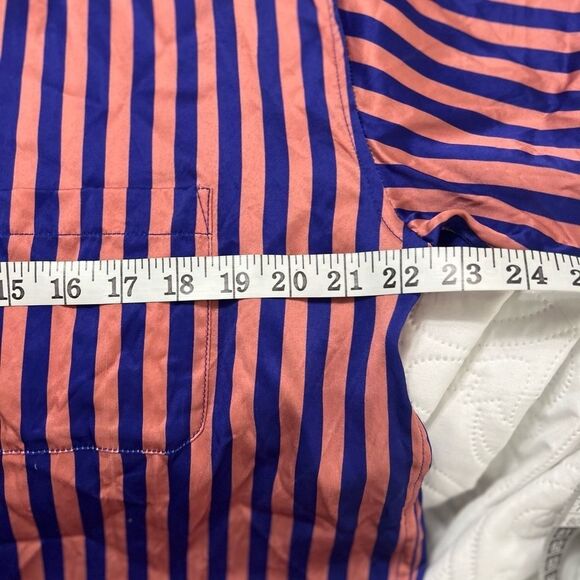 Stussy Striped Silk Shirt  pink and blue button down large - Picture 12 of 15